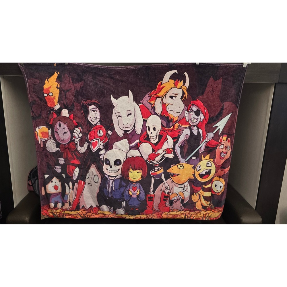 Undertale Character Fleece Throw Blanket Sans Papyrus Toriel Gaming Decor